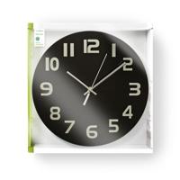 Nedis CLWA006GL30BK Ronde Wandklok Diameter 30 Cm Eenvoudig Te Lezen Cijfers Zwart - thumbnail
