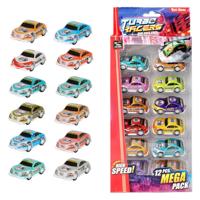 Toi-Toys Turbo racers pull back raceauto's, 12st. - thumbnail