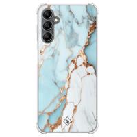 Samsung Galaxy A14 shockproof hoesje - Marmer lichtblauw - thumbnail