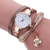 Mode vrouwen casual armband lederen band horloge (bruin) - thumbnail