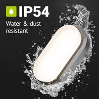 Set van 4 C-Series - LED Plafondlamp zwart ovaal - Wandlamp - Scheepslamp - IP54 - 12W - 1160lm - 4000K neutraal wit - voor binnen en buiten - thumbnail