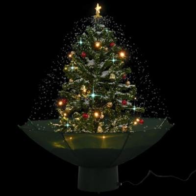 VidaXL Kerstboom sneeuwend met paraplubasis 75 cm groen