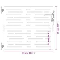 Poort 85x75 cm vierkant cortenstaal - thumbnail