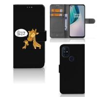 OnePlus Nord N10 Leuk Hoesje Giraffe - thumbnail