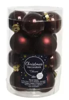 Decoris kerstballen glas mohanie 3,5cm 16st - thumbnail