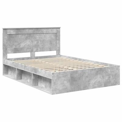 Bedframe Concerte Grijs 150 x 200 cm Massief grenenhout