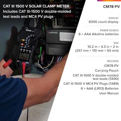 FLIR CM78-PV Stroomtang op zonne-energie