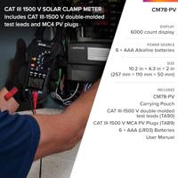 FLIR CM78-PV Stroomtang op zonne-energie - thumbnail