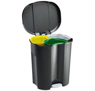 Rotho Trio Afvalemmer 10L + 2x15L Zwart Rotho Trio Afvalemmer 10L + 2x15L Zwart