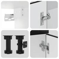 14-delige Keukenkastenset Porto bewerkt hout zwart - thumbnail