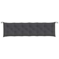Tuinbankkussens 2 st 200x50x7 cm stof gemleerd antracietkleur - thumbnail