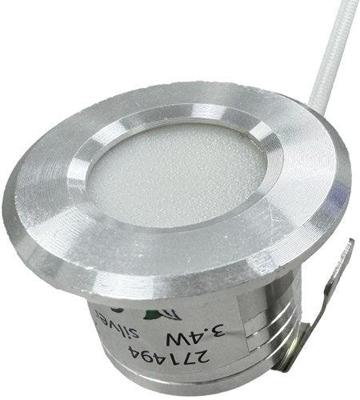 Enzo Led mini inbouwspot 1,5w 2700k 37mm 60gr rond vast geschuurd staal - led4632 Enzo Led mini inbouwspot 1,5w 2700k 37mm 60gr rond vast geschuurd staal - led4632