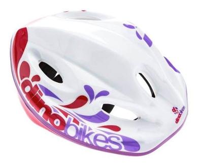 Dino Kinderhelm wit/roze 52-56cm