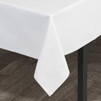 Juna Rhombus Damask Tafelkleed 140 x 320 cm wit - thumbnail