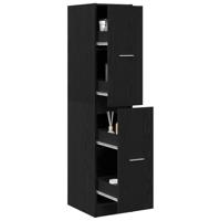 Apothekerskast 30x41x144,5 cm bewerkt hout zwart eikenkleurig - thumbnail