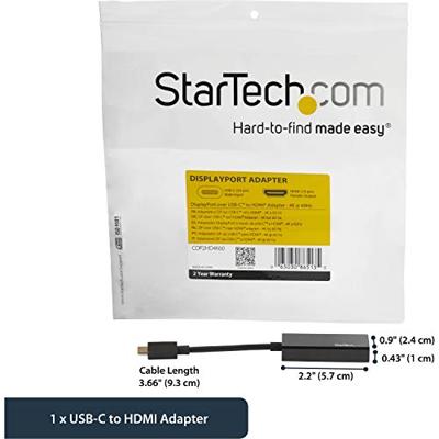 Adapter USB-C naar HDMI Startech CDP2HD4K60 Zwart 4K