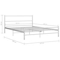 Bedframe metaal wit 140x200 cm - thumbnail
