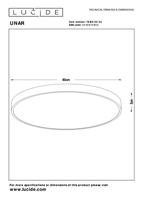 Lucide UNAR - Plafonnière - Ø 60 cm - LED 3 StepDim - 1x60W 2700K - Mat Goud / Messing - thumbnail