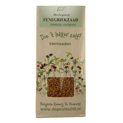 Peuleschil Fenegriek kiemzaad bio 130 Gram