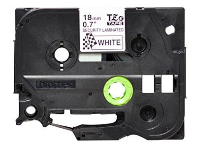 Brother TZe-SE4 Labeltape beveiliging Tapekleur: Wit Tekstkleur: Zwart 18 mm 8 m