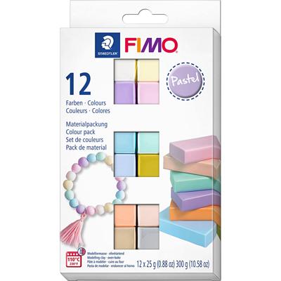 FIMO® soft, pastelkleuren, 12x25 gr/ 1 doos