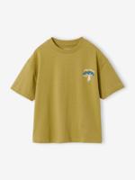 T-shirt met korte mouwen voor jongens komijn - thumbnail