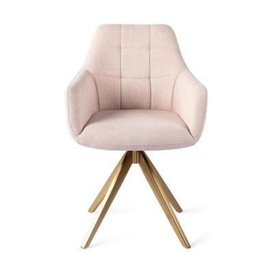 Jesper Home Noto eetkamerstoel Petal Pink turn gold