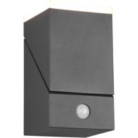 LED Tuinverlichting met Bewegingssensor - Wandlamp Buitenlamp - Trion Avirma - 7W - Warm Wit 3000K - 1-lichts - Rechthoek - Mat Antraciet - Aluminium - thumbnail