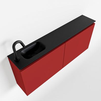 MONDIAZ TURE 120cm toiletmeubel fire. EDEN wastafel urban links 1 kraangat MONDIAZ TURE 120cm toiletmeubel fire. EDEN wastafel urban links 1 kraangat