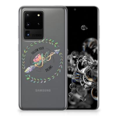 Samsung Galaxy S20 Ultra Telefoonhoesje met Naam Boho Dreams Samsung Galaxy S20 Ultra Telefoonhoesje met Naam Boho Dreams