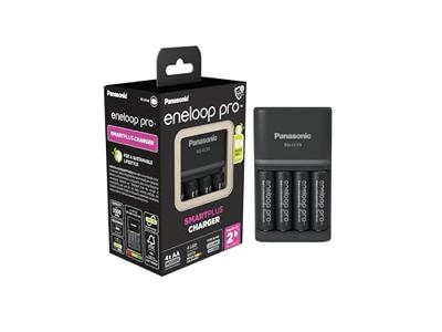 Panasonic BQ-CC55 snellader + 4 Eneloop Pro AA batterijen