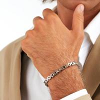 Maserati Roestvrij staal 21,5 cm Zilverkleurig Heren armband - thumbnail