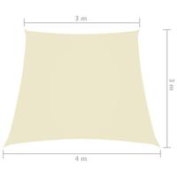 VidaXL Zonnescherm trapezium 3/4x3 m oxford stof crèmekleurig - thumbnail