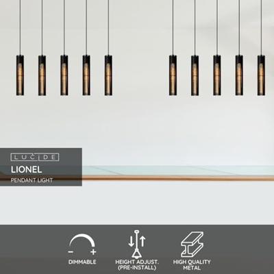 Lucide LIONEL - Hanglamp - 5xE27 - Zwart