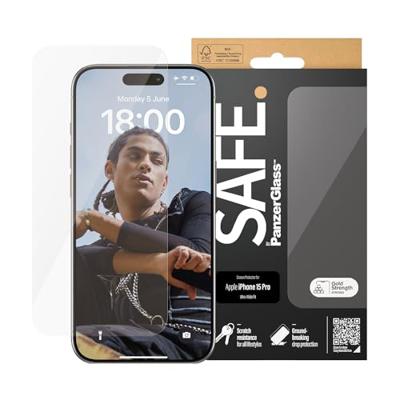 PanzerGlass Ultra-Wide Fit SAFE95535 Screenprotector (glas) Apple iPhone 15 Pro 1 stuk(s)