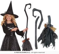 Heksenbezem 90cm krul afneembaar - thumbnail