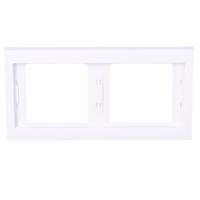 Berker K.1 afdekraam 2-voudig horizontaal polarwit - thumbnail