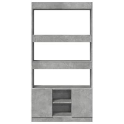 Hoge kast 92x33x180 cm bewerkt hout betongrijs