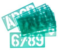 Linex lettersjabloon van 100 mm, set van 10 stuks - thumbnail
