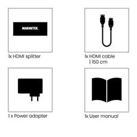HDMI Splitter 4K - Marmitek Split 614 UHD 2.0-1 in / 4 UIT - Storingsvrije Metalen Behuizing - 4K60 (4:4:4) - 3D - Ultra HD - 3840 x 2160 / 60Hz - HDCP 2.2 - Sluit één Bron Aan Op Meerdere Schermen, antraciet - thumbnail