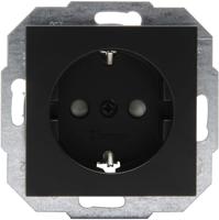 KOPP - Wandcontactdoos - Athenis HK07 - Inbouw - 1-voudig Enkel Stopcontact - Randaarde - Shutter - Kinderbeveiliging - Mat Zwart - thumbnail