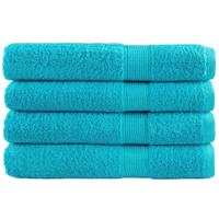 VidaXL Handdoeken solund 4 st 600 g/m² 100x200 cm turquoise - thumbnail