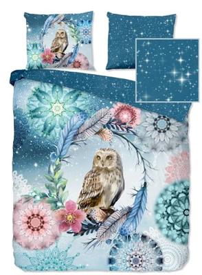 HIP Dekbedovertrek "mandala&apos;s en een uil" - Multi - (200x200/220 cm) - Katoen Satijn