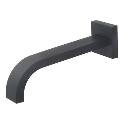 Wiesbaden Rombo inbouw uitloop 20 cm messing zwart mat