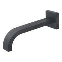 Wiesbaden inbouw-uitloop vierkant 22cm 1/2&apos;&apos; mat zwart - thumbnail