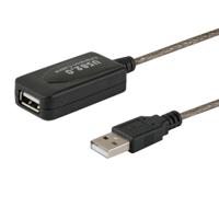 SAVIO CL-130 USB active port extension 10m USB 2.0-A male USB 2.0-A female Zwart - thumbnail