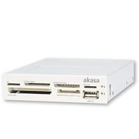 Akasa AK-ICR-07 Externe geheugenkaartlezer USB-A 2.0 Zwart - thumbnail