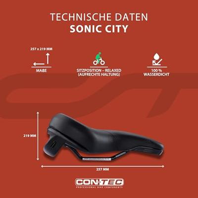 CONTEC sattel "sonic" ct saddle sonic 257 x 219mm