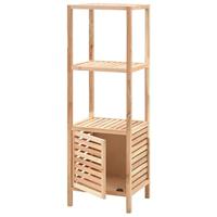 Badkamerkast 39,5x35,5x123 cm massief walnotenhout - thumbnail