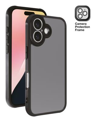 Vivanco FROSTED Backcover Apple iPhone 16 Transparant, Zwart Inductieve lading, Zanddicht, Spatwaterdicht, Stofdicht Vivanco FROSTED Backcover Apple iPhone 16 Transparant, Zwart Inductieve lading, Zanddicht, Spatwaterdicht, Stofdicht